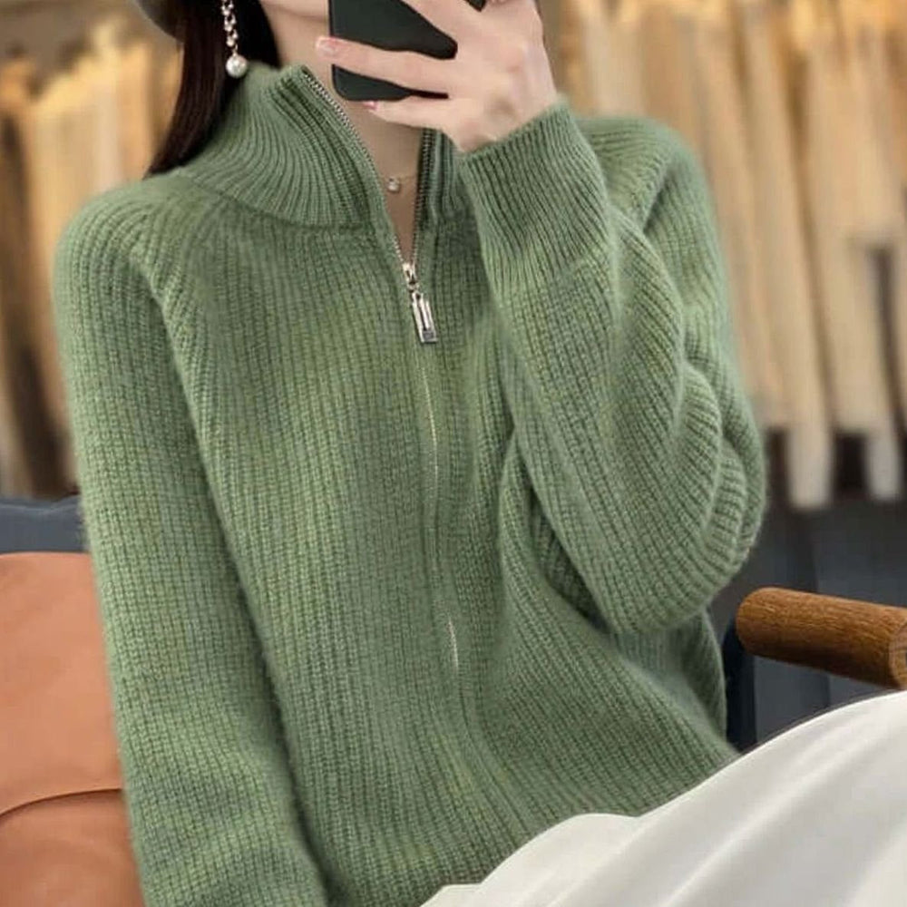 Harper | Women's Relaxed-Fit Half-Zip Ribbed Knit Sweater - 2