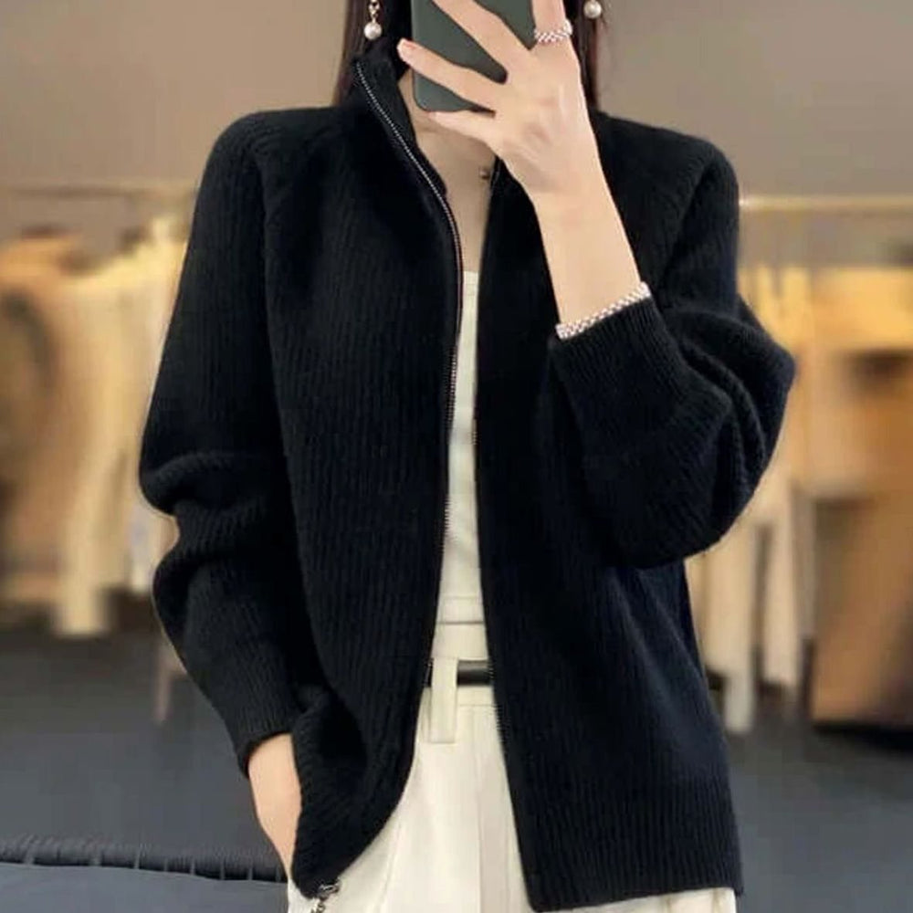 Harper | Women's Relaxed-Fit Half-Zip Ribbed Knit Sweater - 3