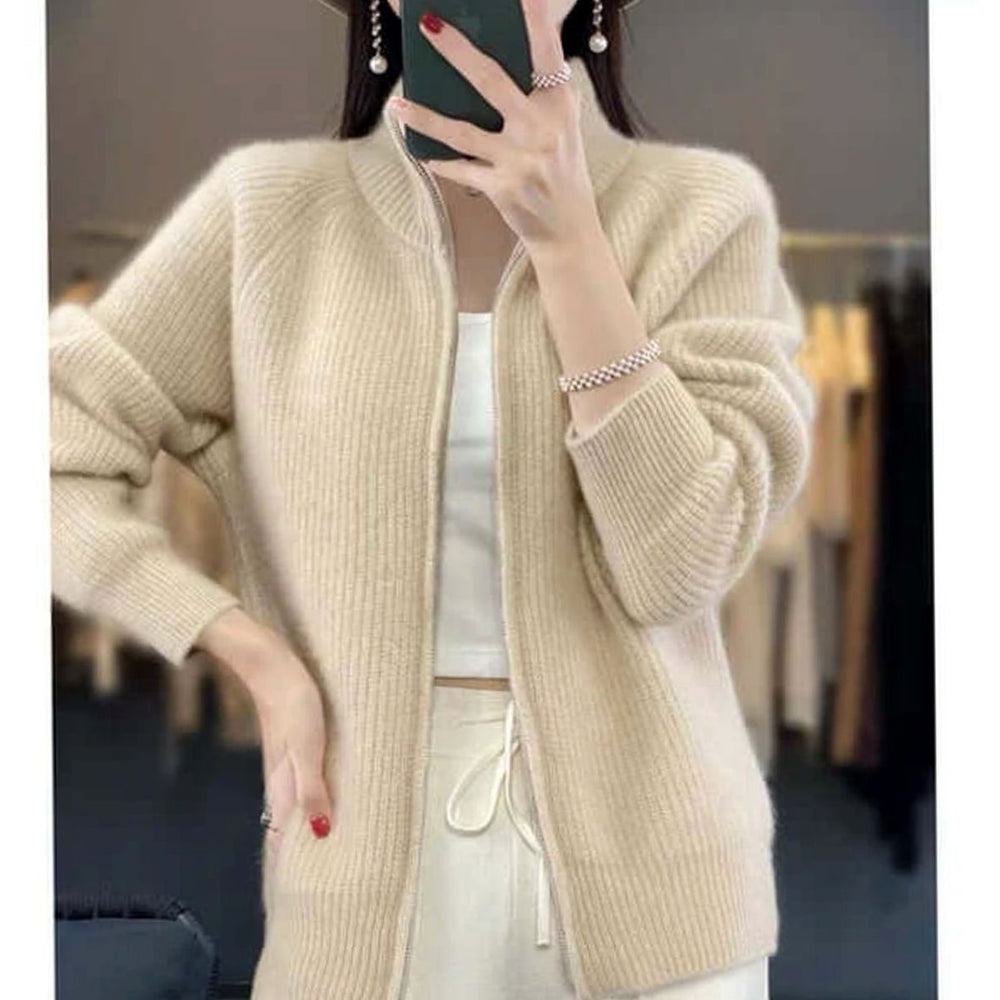 Harper | Women's Relaxed-Fit Half-Zip Ribbed Knit Sweater - 4