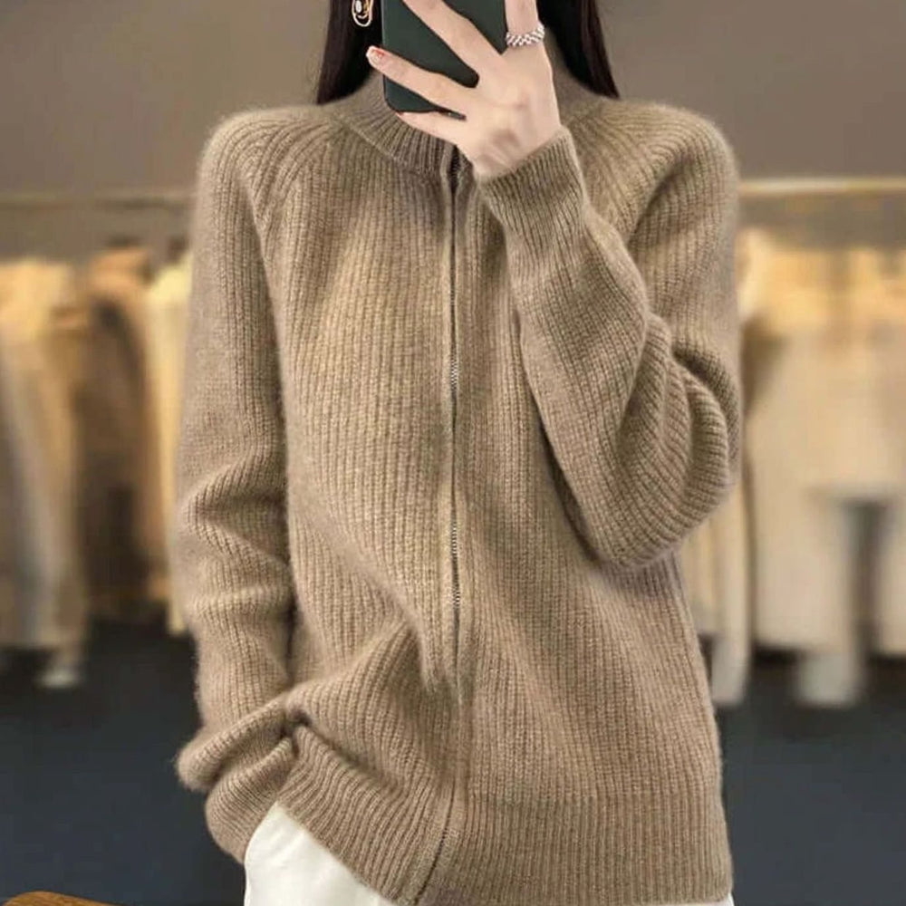Harper | Women's Relaxed-Fit Half-Zip Ribbed Knit Sweater - 9
