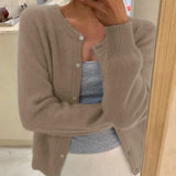Evelyn | Women's Relaxed-Fit Long Sleeve Button Cardigan Sweater - 5