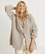 Isabella | Women's Relaxed-Fit V-Neck Cashmere Button-Front Cardigan