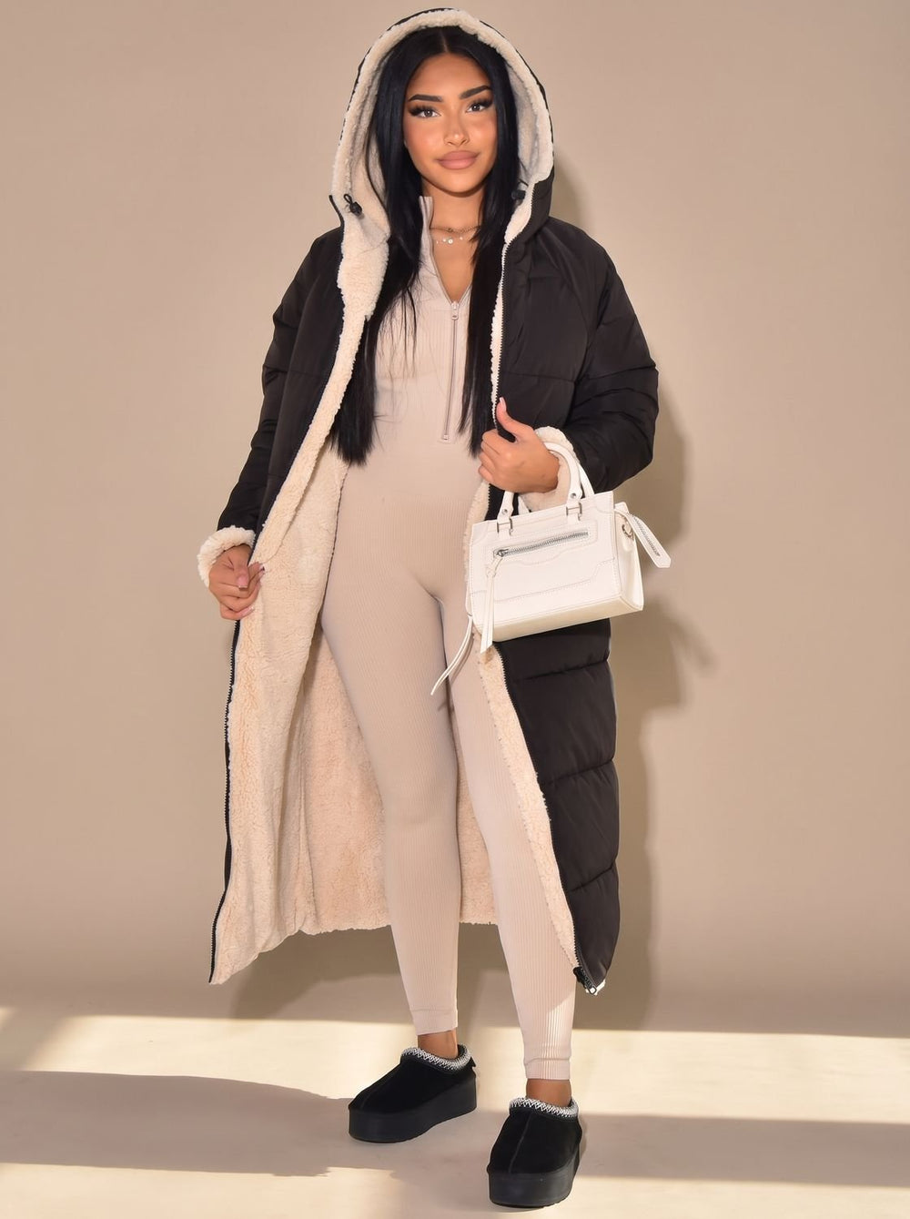 Grace | Women's Reversible Longline Hooded Puffer Winter Coat