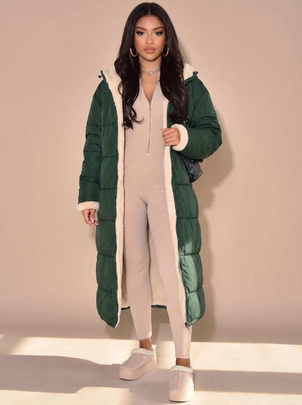 Grace | Women's Reversible Longline Hooded Puffer Winter Coat
