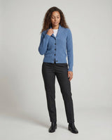 Aria | Women's Ribbed Knit Button-Front Lapel Collar Cardigan