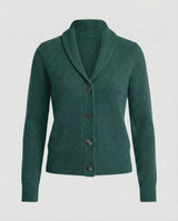 Aria | Women's Ribbed Knit Button-Front Lapel Collar Cardigan