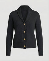 Aria | Women's Ribbed Knit Button-Front Lapel Collar Cardigan