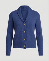 Aria | Women's Ribbed Knit Button-Front Lapel Collar Cardigan