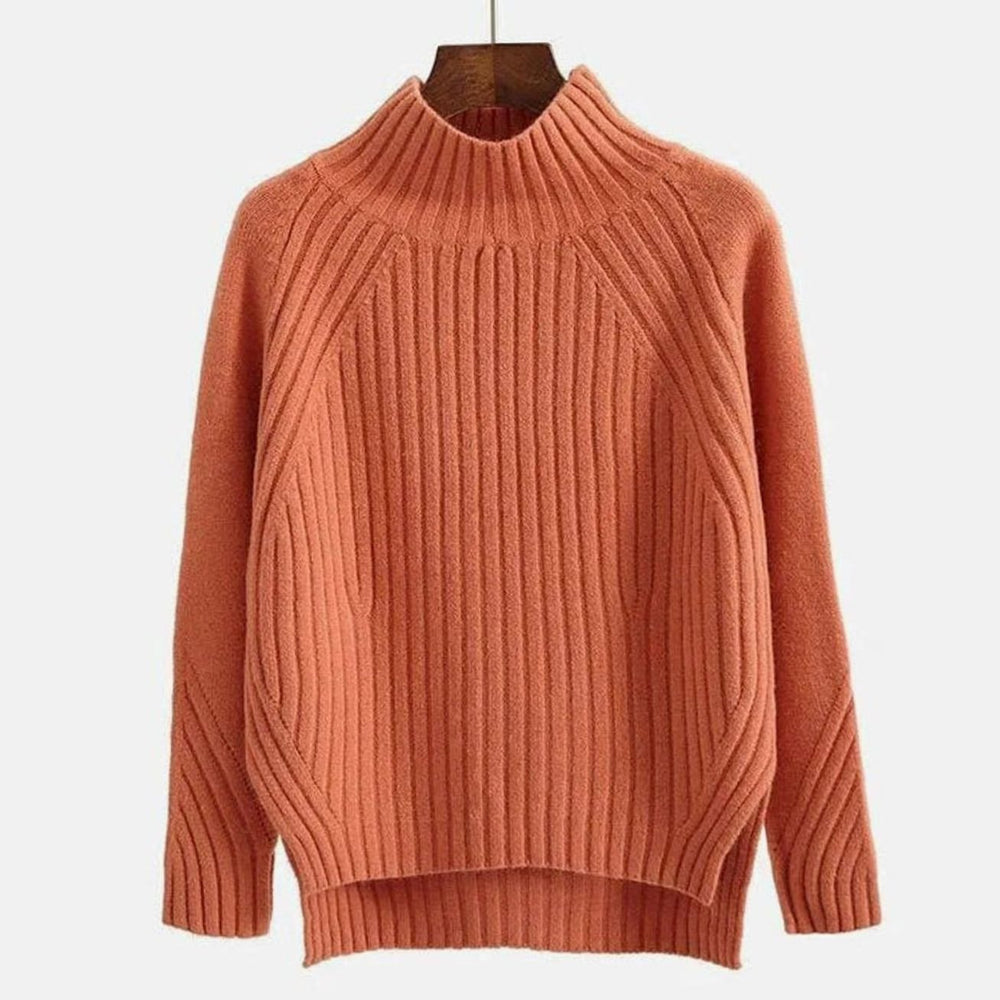 Camila | Women's Ribbed Knit Turtleneck Long Sleeve Sweater Relaxed Fit - 2