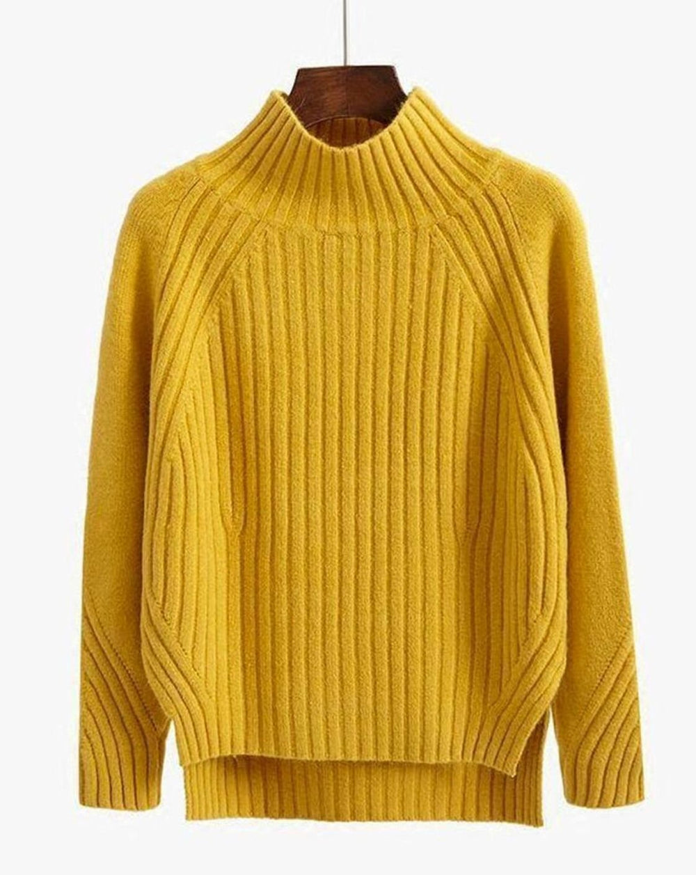 Camila | Women's Ribbed Knit Turtleneck Long Sleeve Sweater Relaxed Fit - 3