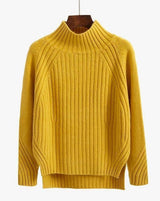 Camila | Women's Ribbed Knit Turtleneck Long Sleeve Sweater Relaxed Fit - 3