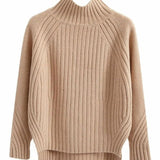 Camila | Women's Ribbed Knit Turtleneck Long Sleeve Sweater Relaxed Fit - 4