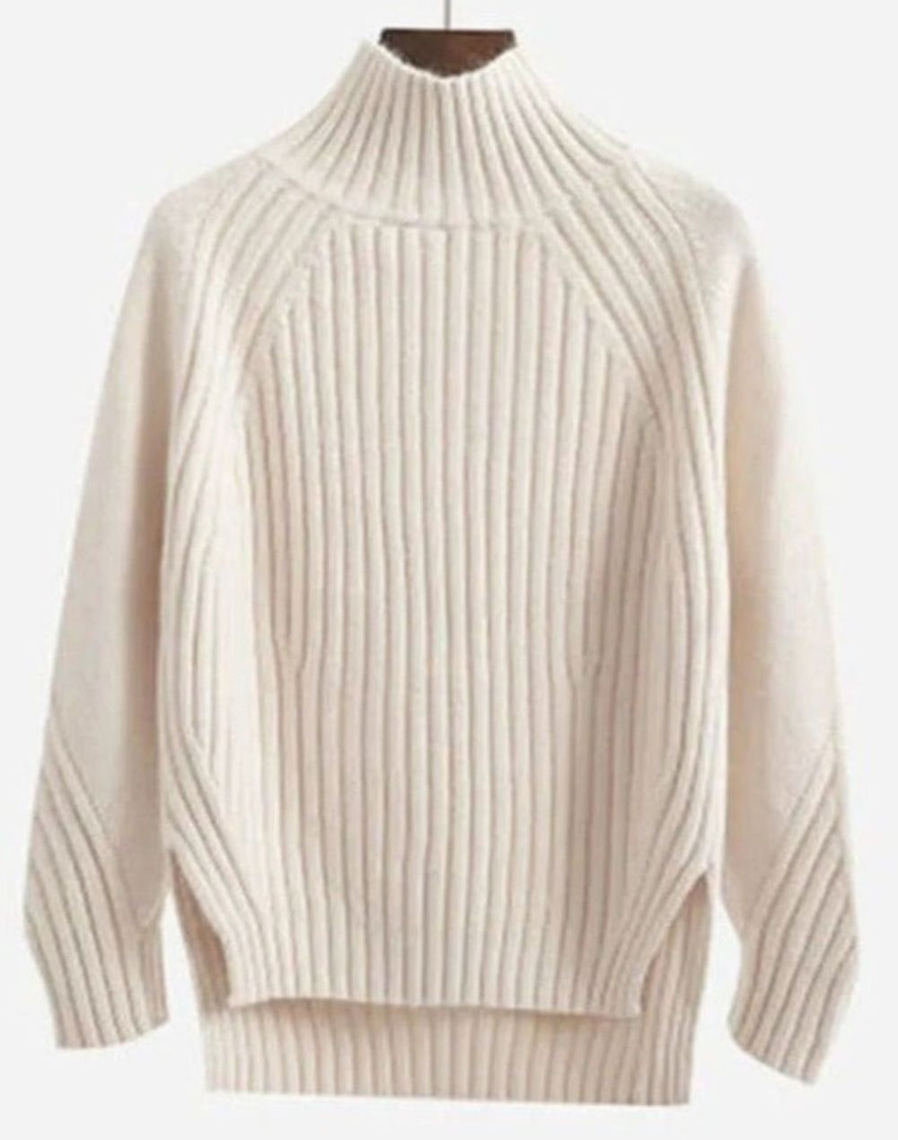 Camila | Women's Ribbed Knit Turtleneck Long Sleeve Sweater Relaxed Fit - 5