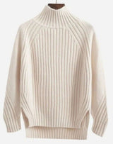 Camila | Women's Ribbed Knit Turtleneck Long Sleeve Sweater Relaxed Fit - 5
