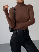 Scarlett | Women's Ribbed Turtleneck Lightweight Knit Sweater