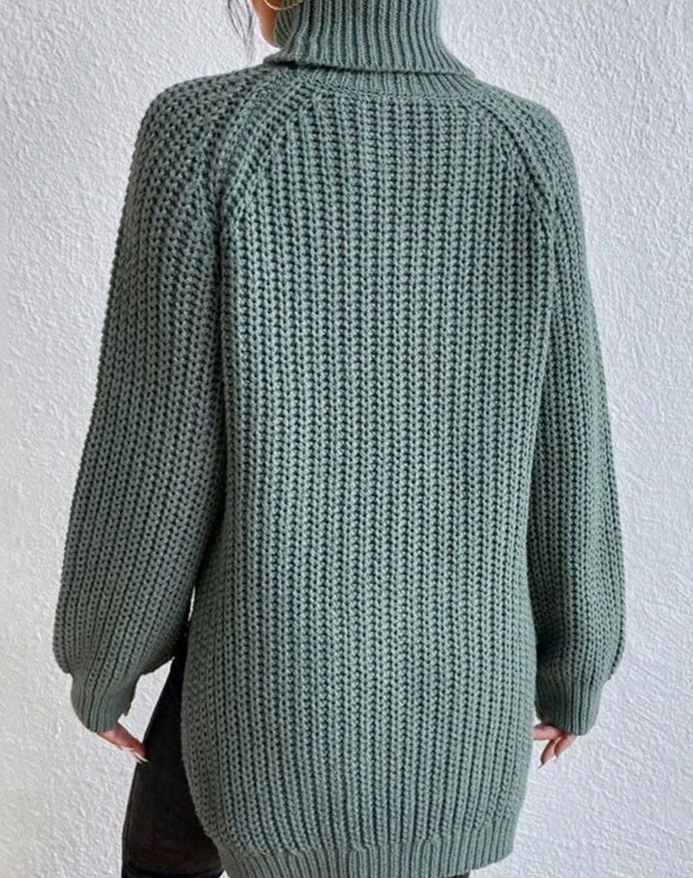Harper | Women's Ribbed Turtleneck Sweater Long-Sleeve Chunky Knit Pullover - 12