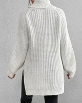 Harper | Women's Ribbed Turtleneck Sweater Long-Sleeve Chunky Knit Pullover - 3