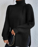 Harper | Women's Ribbed Turtleneck Sweater Long-Sleeve Chunky Knit Pullover - 5
