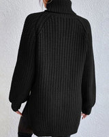 Harper | Women's Ribbed Turtleneck Sweater Long-Sleeve Chunky Knit Pullover - 6