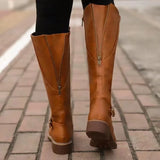 Women's buckle strap boots, view 2