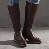 Women's buckle strap boots, view 3