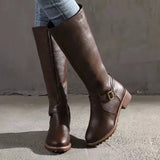 Women's buckle strap boots, view 4