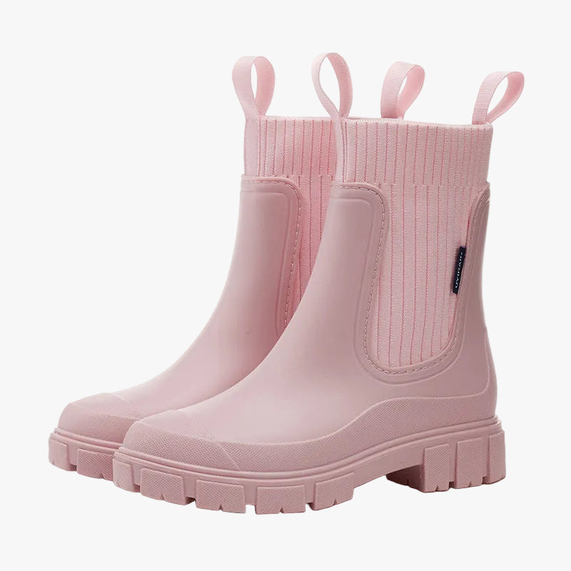 Women's ribbed ankle boots, view 1