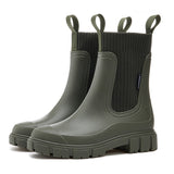 Women's ribbed ankle boots, view 3