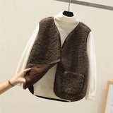 Charlotte | Women's Sherpa Fleece Button-Front Puffer Vest