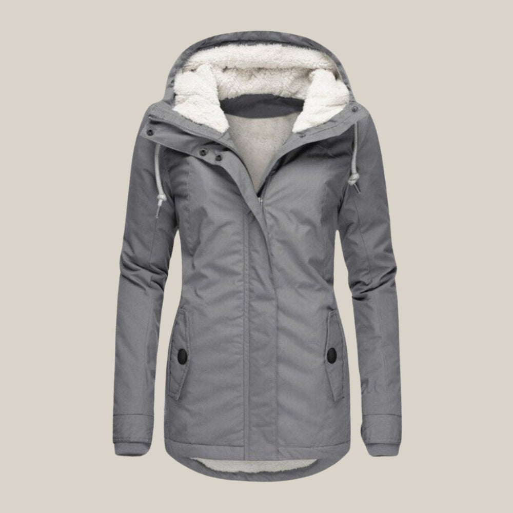 Harper | Women's Sherpa-Lined Hooded Quilted Jacket Fleece Winter Coat