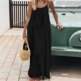 Women's Dress Casual Sleeveless Maxi Spaghetti Strap Beach Dress