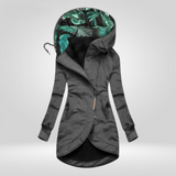 Women's Hooded Synthetic Winter Jacket with Asymmetrical Zip - Stylish & Warm Outerwear