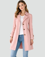 Layla | Women's Tailored Mid-Length Double-Breasted Trench Coat