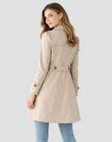 Layla | Women's Tailored Mid-Length Double-Breasted Trench Coat