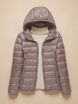 Evelyn | Women's Ultra-Light Hooded Quilted Winter Coat