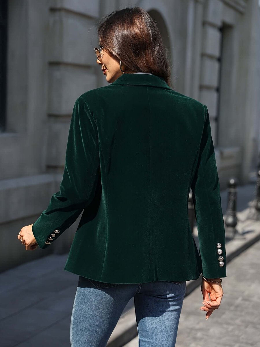 Charlotte | Women's Velvet Single-Breasted Blazer Vest Jacket
