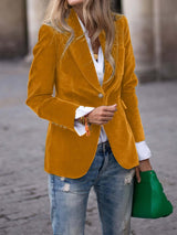 Charlotte | Women's Velvet Single-Breasted Blazer Vest Jacket