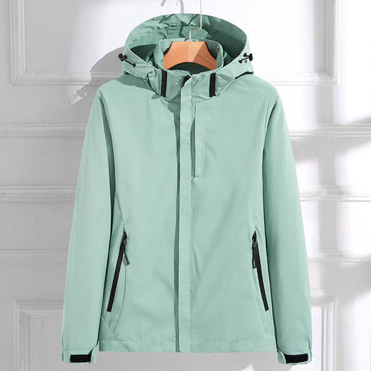 Women's Waterproof Rain Jacket – Hooded & Adjustable Fit