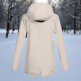 Layla | Women's Waterproof Hooded Rain Jacket Zip-Up Longline