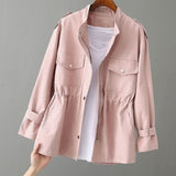 Charlotte | Women's Zip-Up Drawstring-Waist Utility Jacket