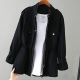 Charlotte | Women's Zip-Up Drawstring-Waist Utility Jacket - 3