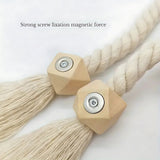 2-Pack Wooden Bead Tassel Curtain Tie Backs | Elegant Home Decor Accessories
