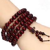 Natural Wooden Meditation Prayer Beads Bracelet | Handmade Spiritual Jewelry for Mindfulness & Relaxation