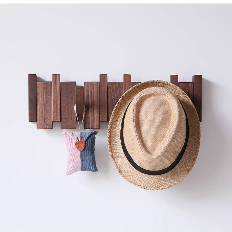 Elegant Wooden Piano Coat Rack - HarmonyCoat | Stylish & Functional Entryway Organizer