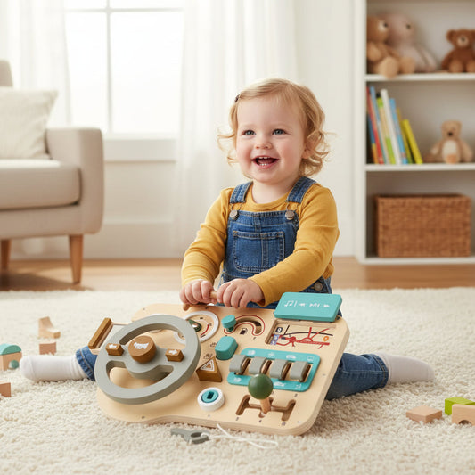 Steering Wheel Toy – Wooden, Toddler & Pretend Play Design