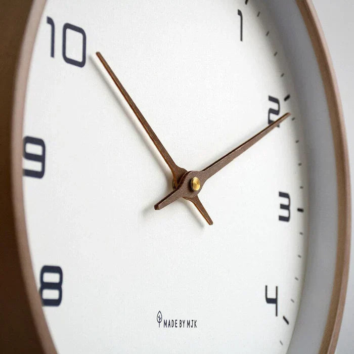 NordicTimber Wooden Wall Clock - Elegant Scandinavian Design for Home Decor