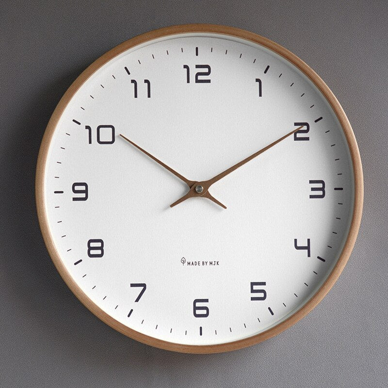 Scandinavian Simplicity Wooden Wall Clock - Modern Minimalist Design for Home Decor