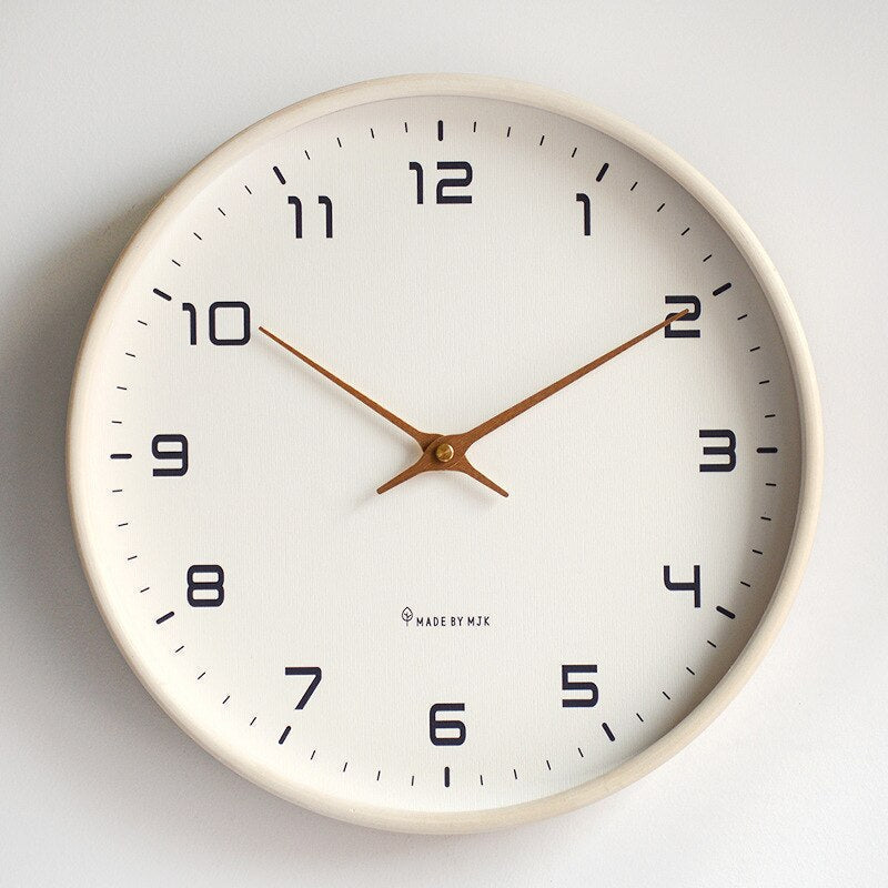 Scandinavian Simplicity Wooden Wall Clock - Modern Minimalist Design for Home Decor