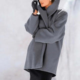 Wool Ladies' Coat with Wide Collar - Mila