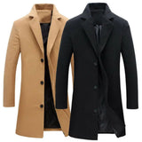 Wool Men's Coat for Autumn and Winter - Tomas